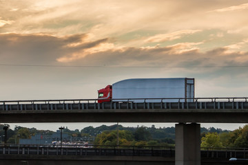Lorry on the viaduct