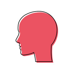 pictogram  head vector illustration