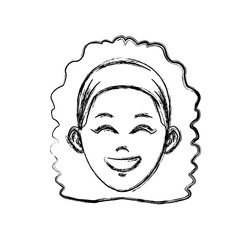 Young woman cartoon icon vector illustration graphic design