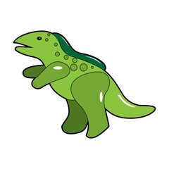 Isolated dinosaur toy on a white background, Vector illustration