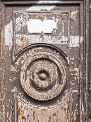 Old door with carved details