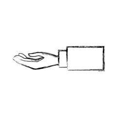 Hand with palm open icon vector illustration graphic design