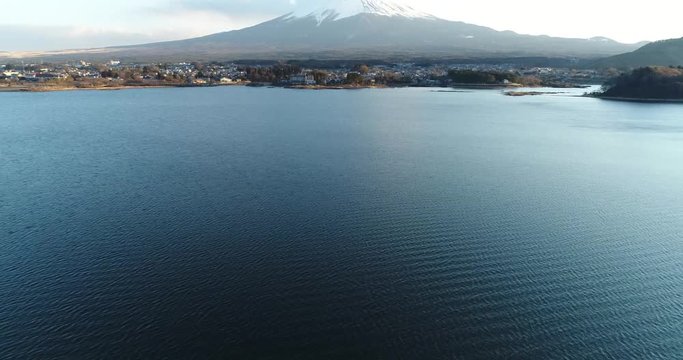 富士山 河口湖 Mt.Fuji Lake Kawaguchi in Japan DJI Phantom4pro ドローン空撮映像