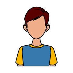 Young man cartoon icon vector illustration graphic design