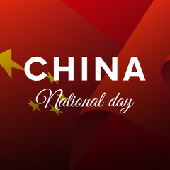 China National day. Vector illustration.