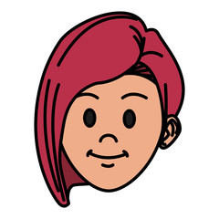 Young woman cartoon icon vector illustration graphic design