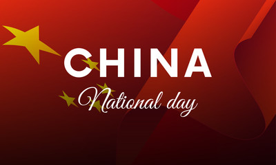 China National day. Vector illustration.