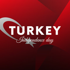 Turkey independence day. Vector illustration.