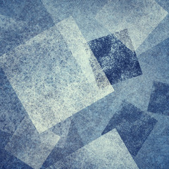 abstract blue background with diamond and square shapes layered in contemporary modern art design