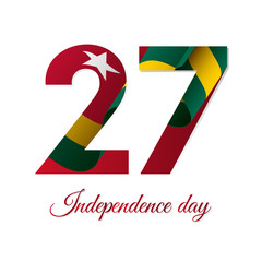 Togo Independence day. Vector illustration.