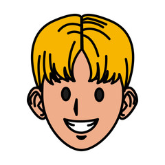 Young man cartoon icon vector illustration graphic design