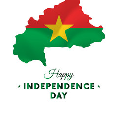 Obraz premium Burkina Faso Independence day. Burkina Faso map. Vector illustration.