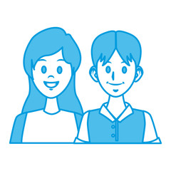 Obraz na płótnie Canvas Young couple cartoon icon vector illustration graphic design