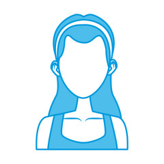 Young woman cartoon icon vector illustration graphic design