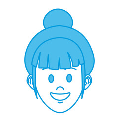 Young woman cartoon icon vector illustration graphic design