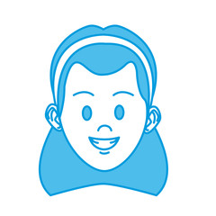 Obraz premium Young woman cartoon icon vector illustration graphic design