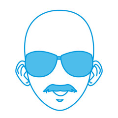 Young man with sunglasses cartoon icon vector illustration graphic design