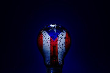 Wet Puerto Rico blown light bulb.