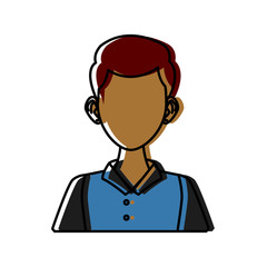 Young man cartoon icon vector illustration graphic design