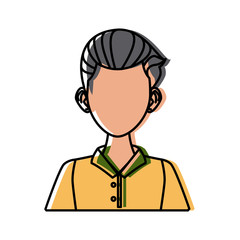 Young man cartoon icon vector illustration graphic design