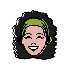 Young woman cartoon icon vector illustration graphic design