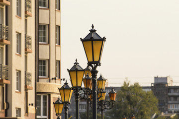 Fototapeta na wymiar beautiful street lights