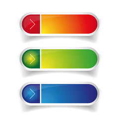 Fototapeta premium Empty web colorful button set