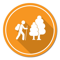 Hiking icon illustration