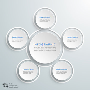 Infographics Vector Background 5-Step Process 