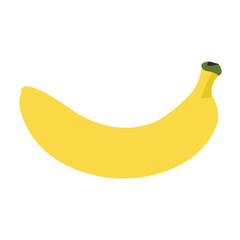 Isolated banana on a white background, Vector illustration