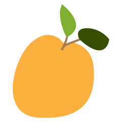 Isolated orange on a white background, Vector illustration