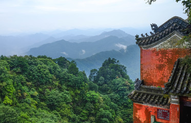 The nice view from the top of the hill at Wudang national park, Hubei China