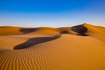 Sand dunes. Desert landscape