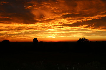 Fototapeta na wymiar Flaming Sunset