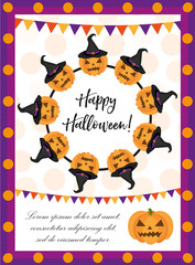 Halloween poster. Happy Halloween templates for your invitation design, greeting card, flyer. Vector illustration