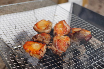 比内地鶏の炭火焼