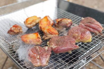 比内地鶏の炭火焼