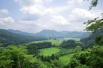 Fototapeta na wymiar 秋田の田園風景