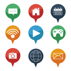 Mobile smartphones app icon vector illustration graphic design