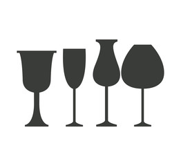Glass cups icons icon vector illustration graphic design