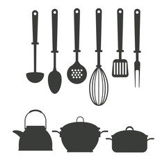Kitchen utensils icons icon vector illustration graphic design