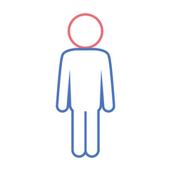 pictogram male vector illustration