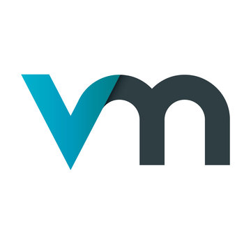 Initial Letter VM Linked Design Logo