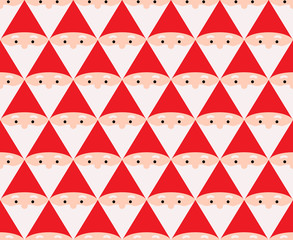 Geometric Santa Pattern