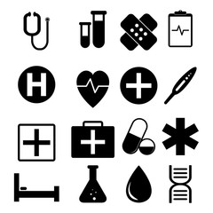 vector of medical icon set