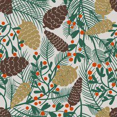 Christmas Pine Cones Pattern