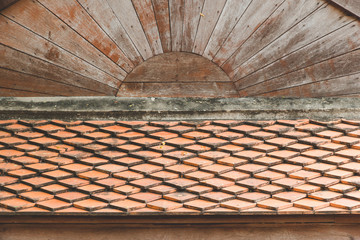 Architectural background building roof tile vintage style
