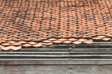 Architectural background building roof tile vintage style