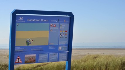 Beach advisory sign Netherlands