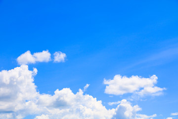 Naklejka na ściany i meble blue sky bright and big cloud beautiful summer. art of nature with copy space for add text